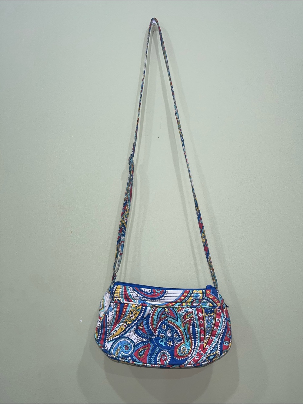 Vintage Y2K Vera Bradley MARINA PAISLEY Crossbody Bag Adjustable Strap